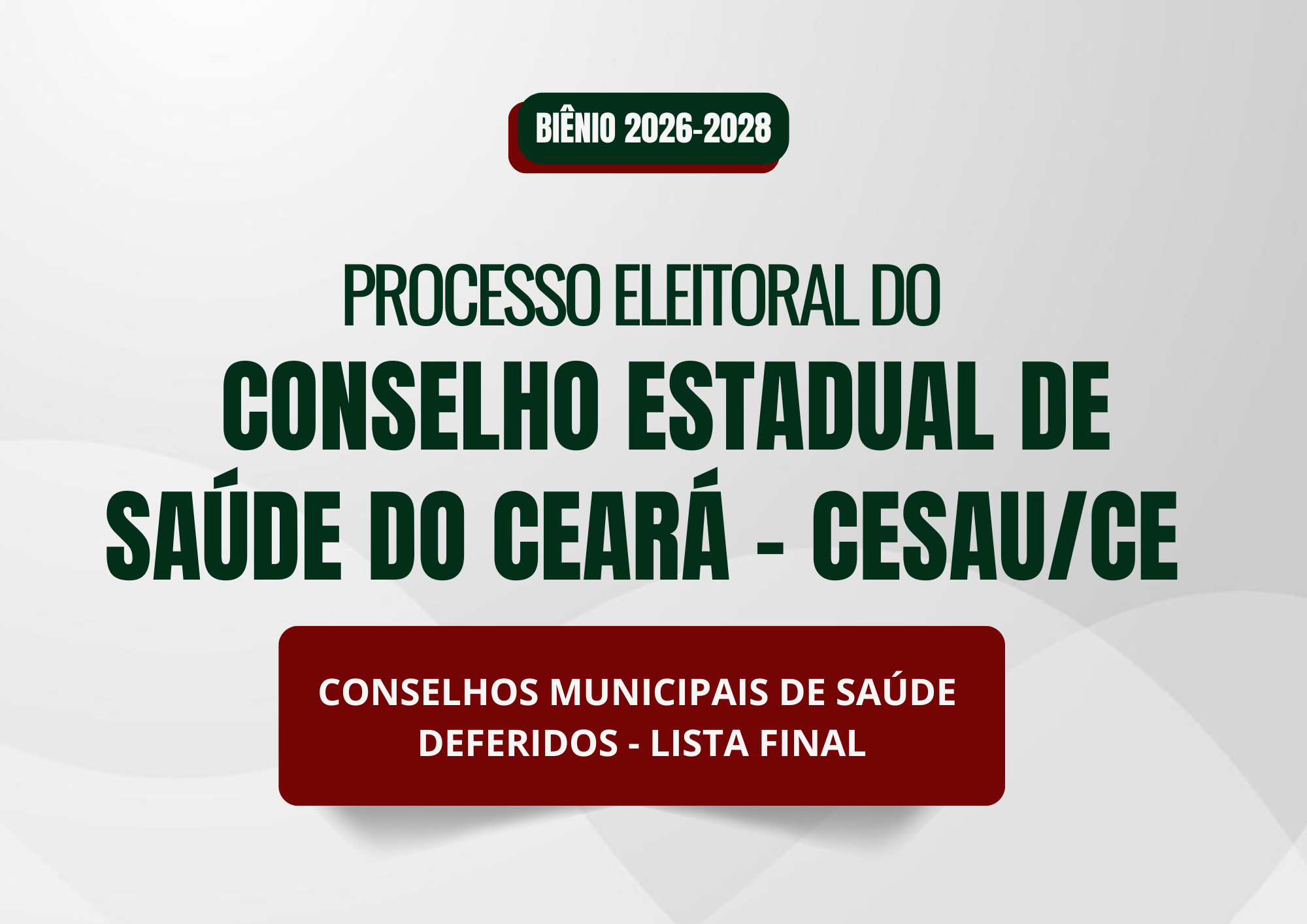 Processo eleitoral: Cesau/CE divulga lista final de municípios deferidos