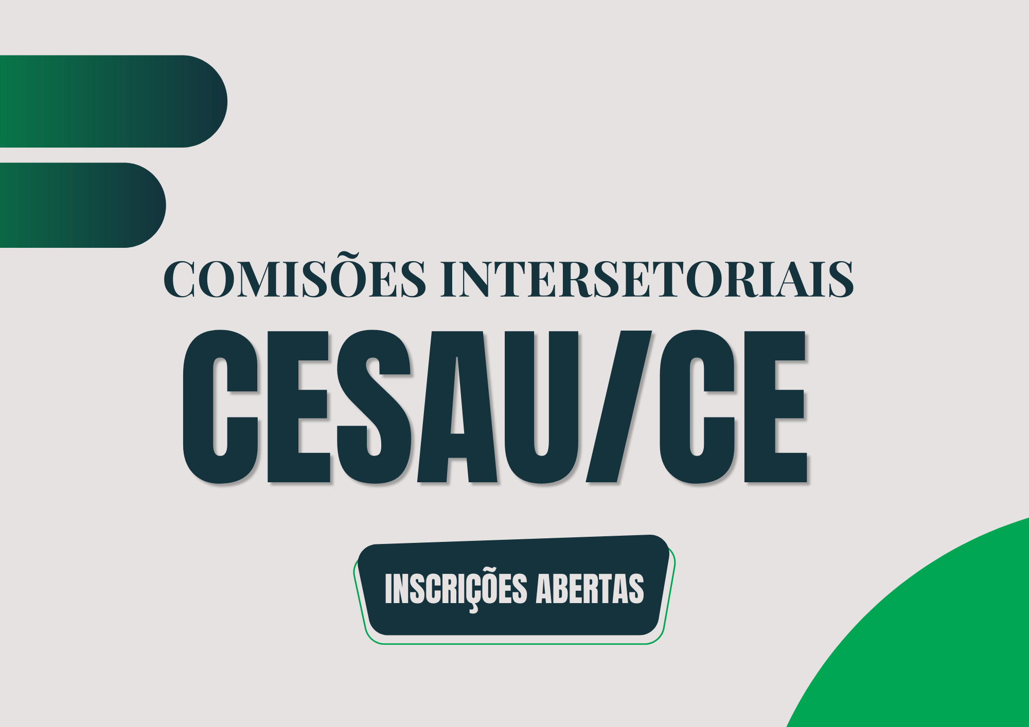 Cesau/CE abre inscrições para Comissões Intersetoriais